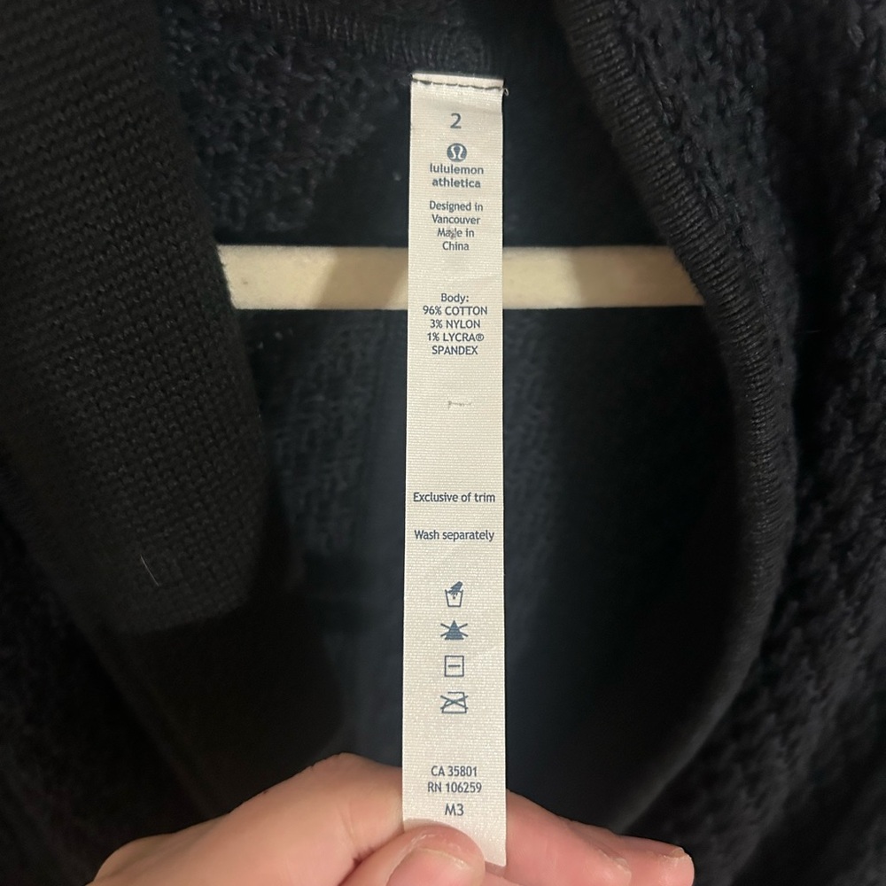 Lululemon Post Practice Deep Navy Cardigan Sweater - Picture 3 of 8